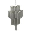 Cascading 12 light silver chandelier pendant 