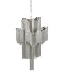 Cascading 12 light silver chandelier pendant 