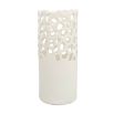 Off-white cutwork vase