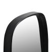 Graphite textured wall mirror with soft curves