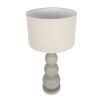 Bobble style side lamp in light grey finish