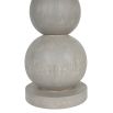 Bobble style side lamp in light grey finish