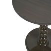 Olive coloured lacquered wood side table with bobbin base