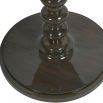 Olive coloured lacquered wood side table with bobbin base