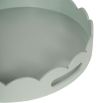 Pale green, scalloped edge tray with matte finish