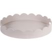 Pale pink, scalloped edge tray with laquer finish