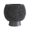 Black ceramic vase with spike detail