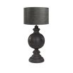 Curvaceous table lamp with rustic black finish