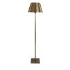 Tall minimal floor lamp in antique brass