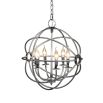 Gorgeous light with natural iron framework in small