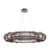 Grey iron ceiling light fixture boasting industrial style