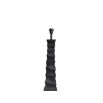 Winding silhouette table lamp in black metal finish