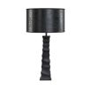 Winding silhouette table lamp in black metal finish