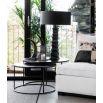 Winding silhouette table lamp in black metal finish