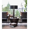 Winding silhouette table lamp in black metal finish