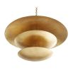 Brass ceiling light with three layered discs