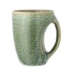 Large green mug with indented handle