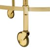 A luxurious gold and glass modern bar trolley