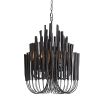 Black wood cluster style chandelier