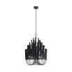 Black wood cluster style chandelier