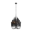 Black wood cluster style chandelier