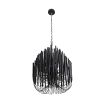 Black wood cluster style chandelier