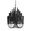 Black wood cluster style chandelier