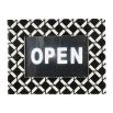 chic photo frame with geometric black and white pattern