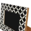 chic photo frame with geometric black and white pattern