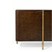 Rich veneer sideboard with brass legs