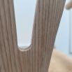 Set of three natural birch wishbone dining chairs