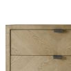 Five drawer tall chest with modern parquet inlay design