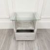 Clearance Washed Grey Side Table