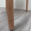 Set of three natural birch wishbone dining chairs