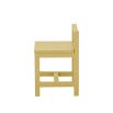 Wooden yellow chair with low back