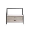 Bedside table with minimal frame with two drawers