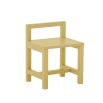 Wooden yellow chair with low back