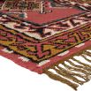 Multicoloured rug with fringe detailing