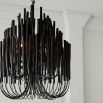 Black wood cluster style chandelier