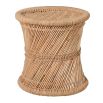 A beautiful bohemian style stool crafted from bamboo