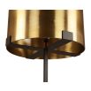 Tall table lamp with brass base and shade