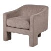 Soft brown three-leg armchair 