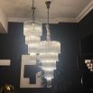 Chic 5 tier centrepiece chandelier in nickel 