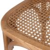 Rattan, wooden dining chair