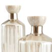 Elegant beige glass decanters with marble stopper