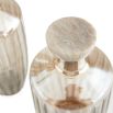 Elegant beige glass decanters with marble stopper