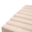 Beige ceramic storage box with corrugated top 