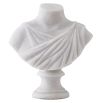 Elegant stone bust in textured white finish