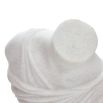 Elegant stone bust in textured white finish