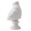 Elegant stone bust in textured white finish